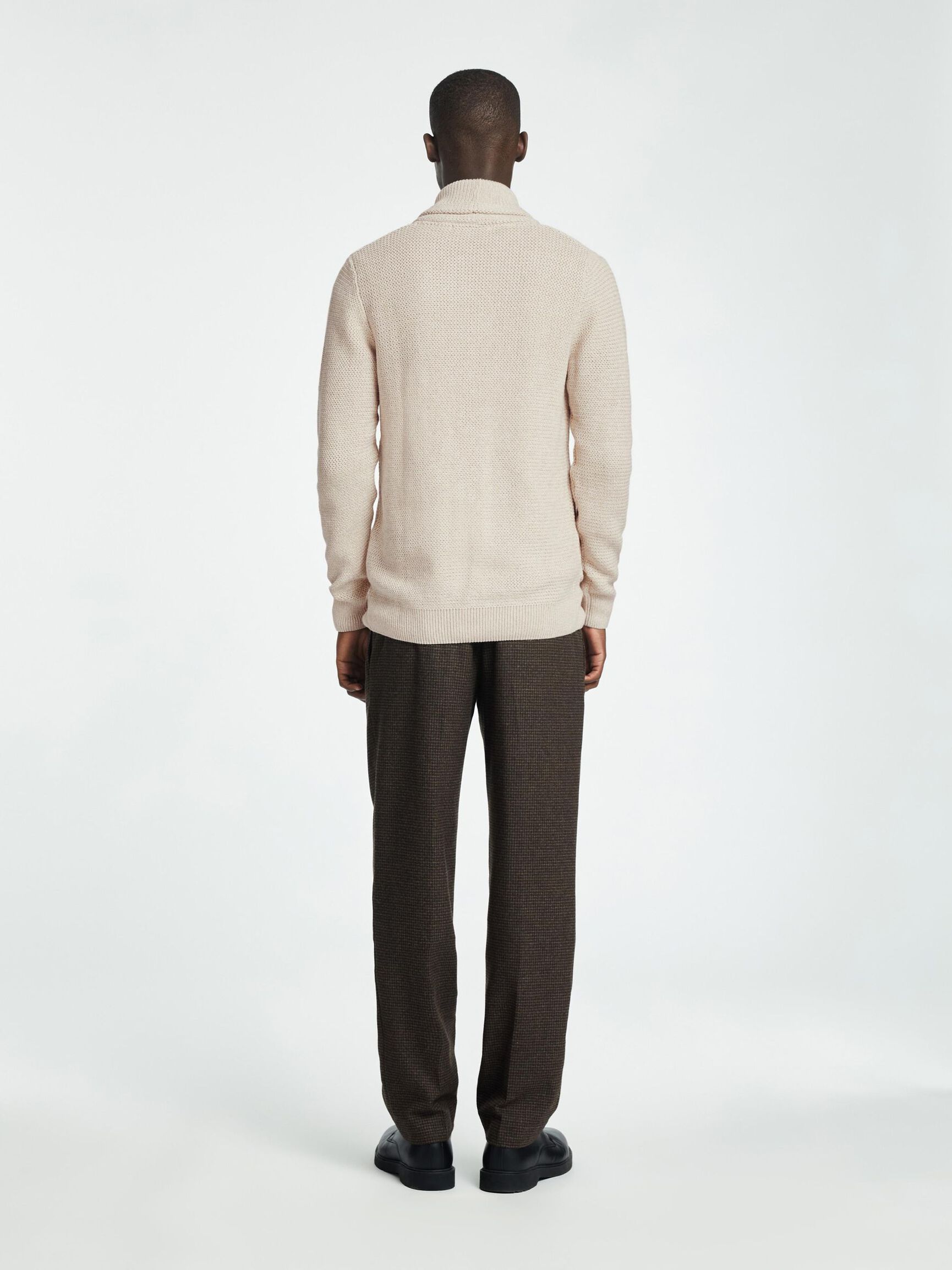 SCHALKRAGEN STRICKJACKE, Oatmeal, highres