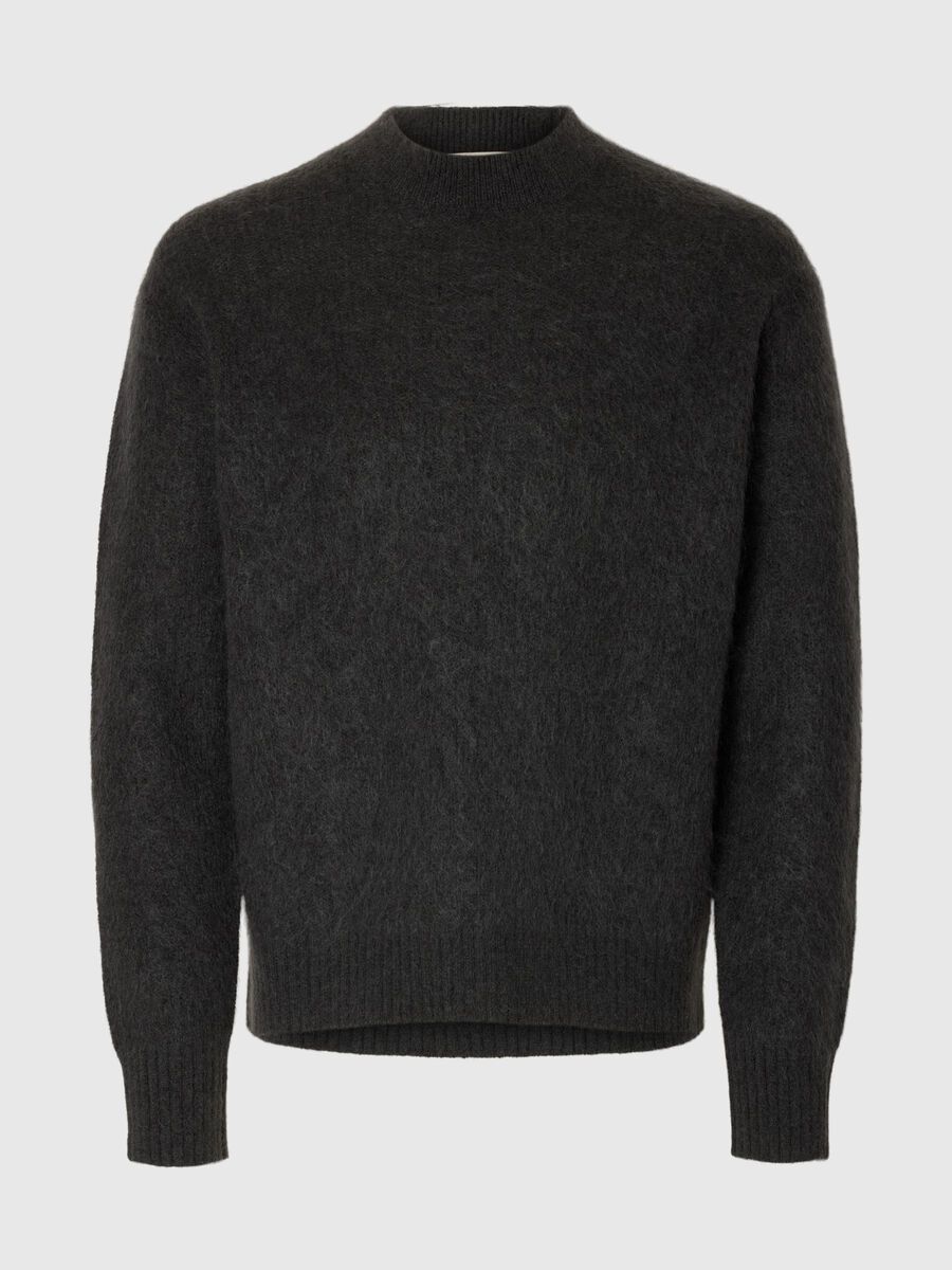 Product tile image - MOHAIR BLEND CREWNECK JUMPER, Asphalt | 16101138_Asphalt