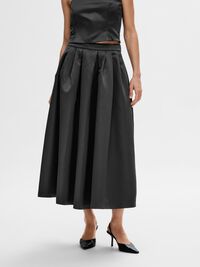HOGE TAILLE MAXI ROK, Black, highres