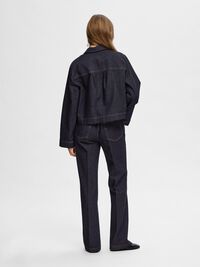 HIGH WAISTED BOOTCUT JEANS, Dark Blue Denim, highres
