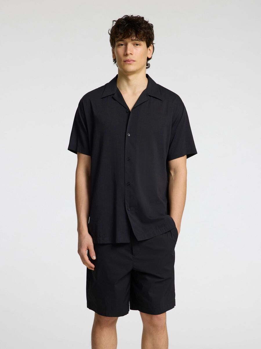 Selected COL CUBAIN CHEMISE, Black, highres - 16084639_Black_003.jpg