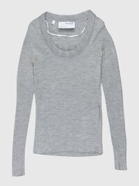 NAUWSLUITENDE SWEATER, Light Grey Melange, highres
