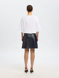 MINI JUPE EN CUIR, Black, highres