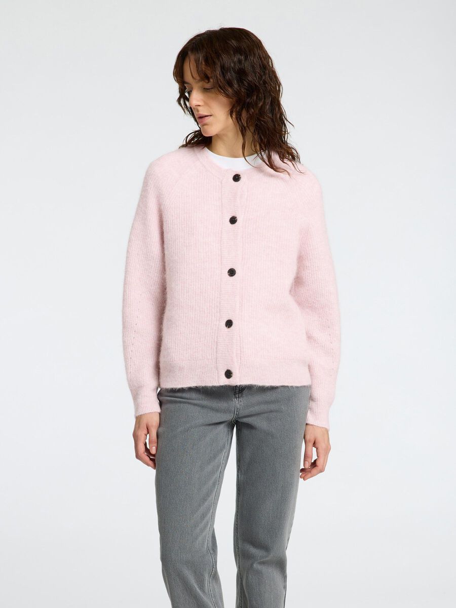 Selected LONG-SLEEVED CARDIGAN, Bleached Mauve, highres - 16074481_BleachedMauve_773856_003.jpg