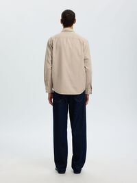 REGULAR FIT SHIRT, Egret, highres