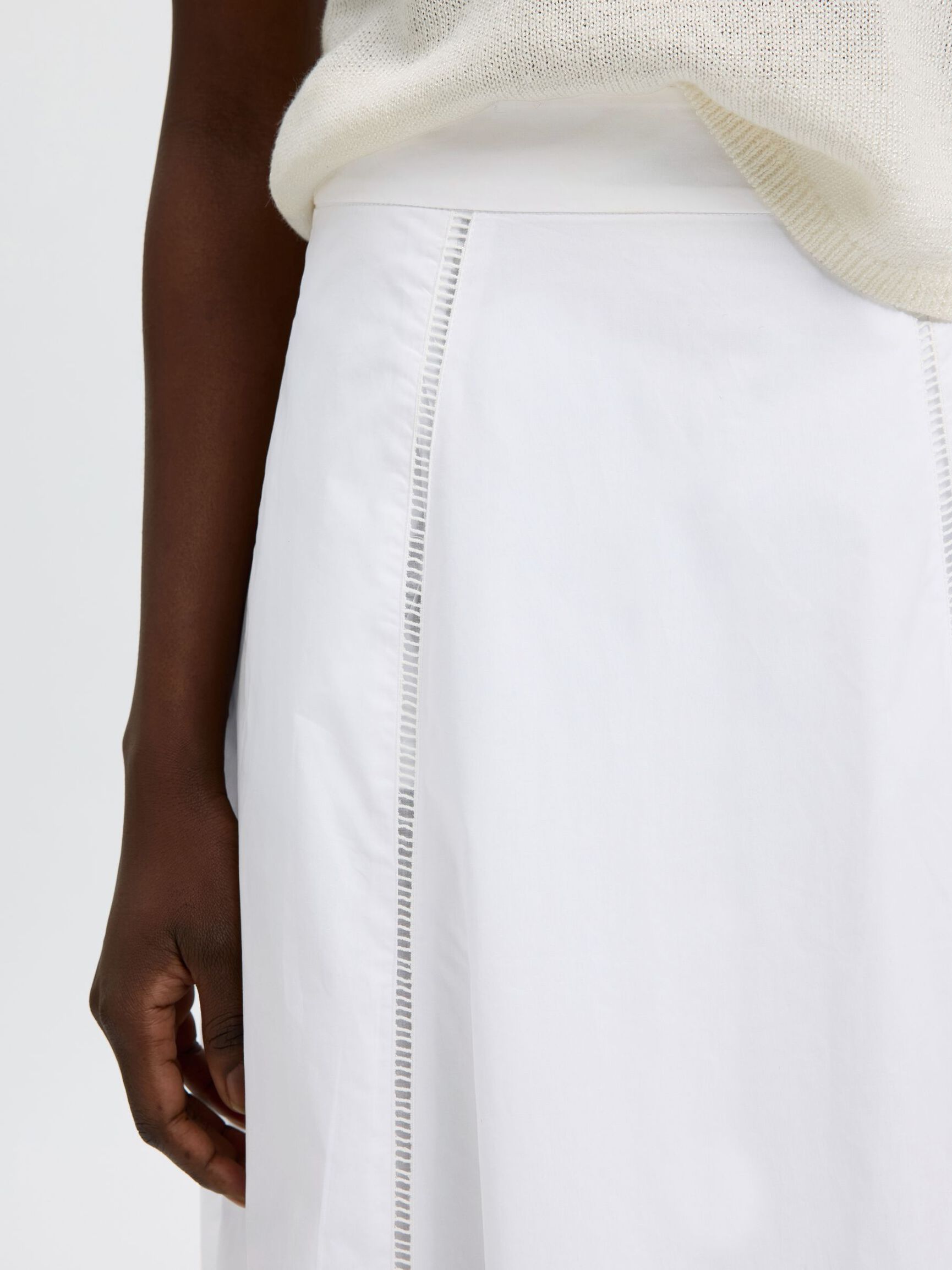 BAUMWOLL MAXIROCK, Bright White, highres