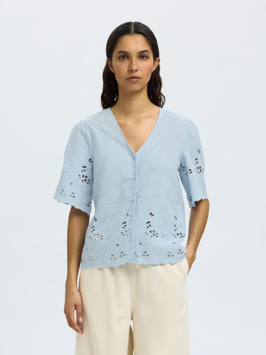 Selected BESTICKTES KURZARMHEMD, Cashmere Blue, highres - 16096441_CashmereBlue_003.jpg