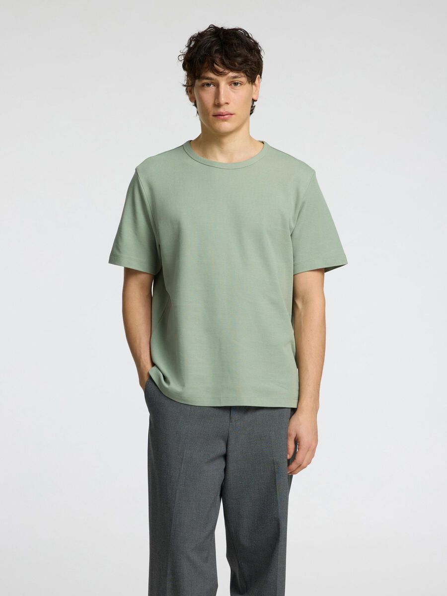Selected CLASSIQUE T-SHIRT, Iceberg Green, highres - 16089518_IcebergGreen_003.jpg