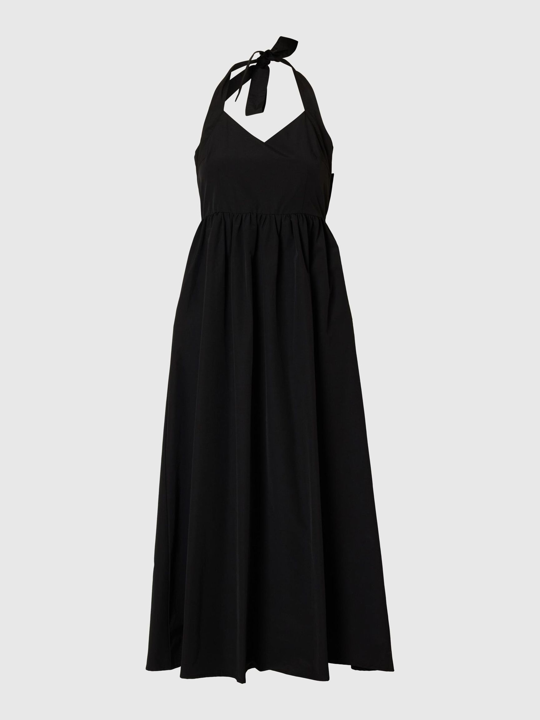 ÄRMELLOSES NECKHOLDERKLEID, Black, highres