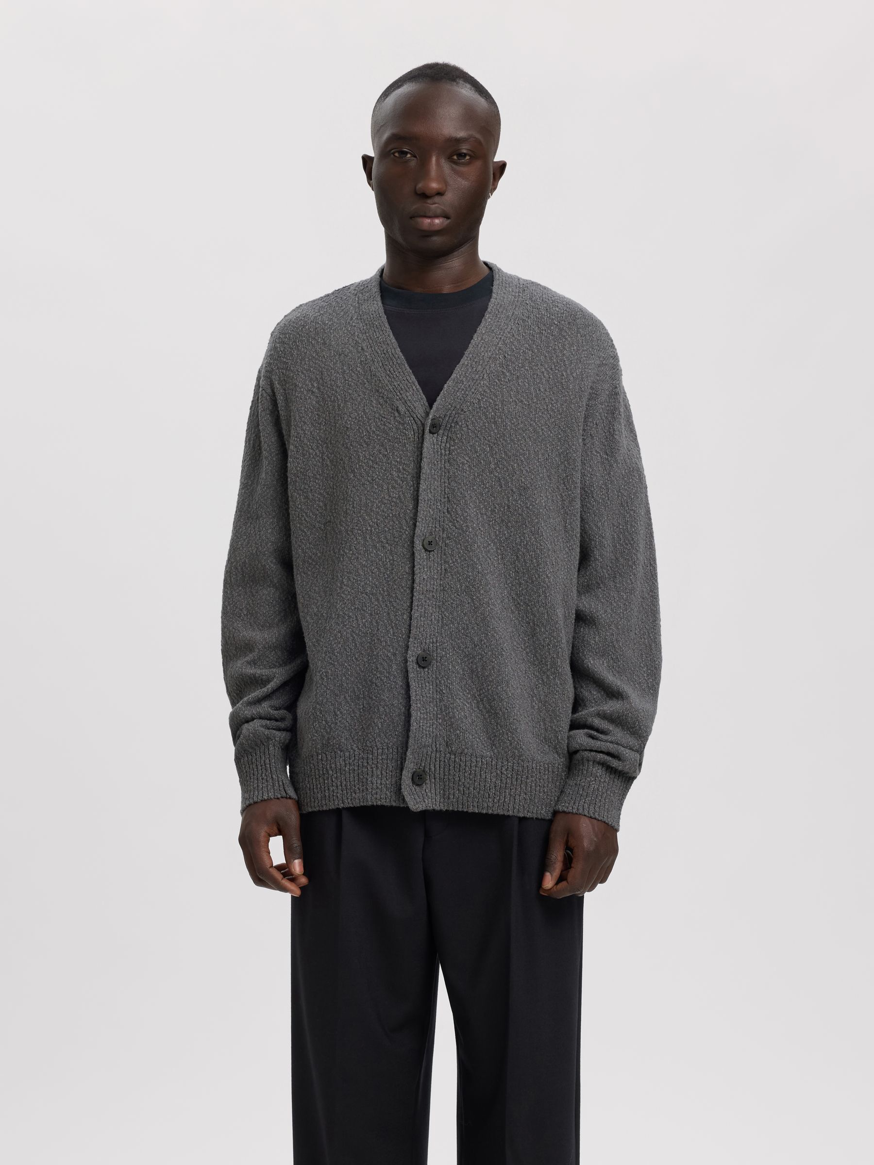 BOUCLÉ KOFTA, Choal Grey, highres