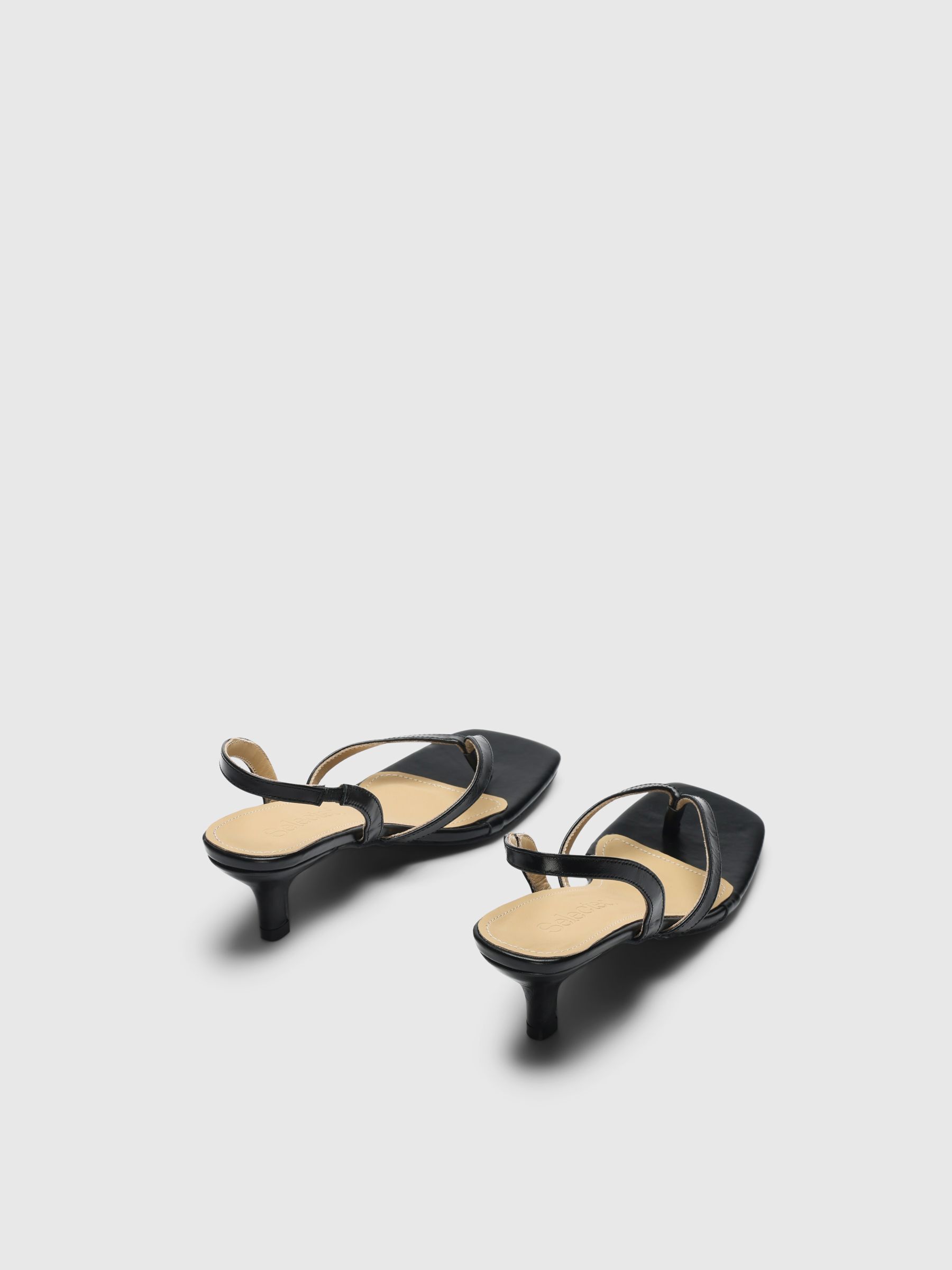 LEDER SANDALEN MIT BREITEN RIEMEN, Black, highres