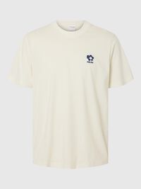 GEBORDUURD T-SHIRT, Egret, highres