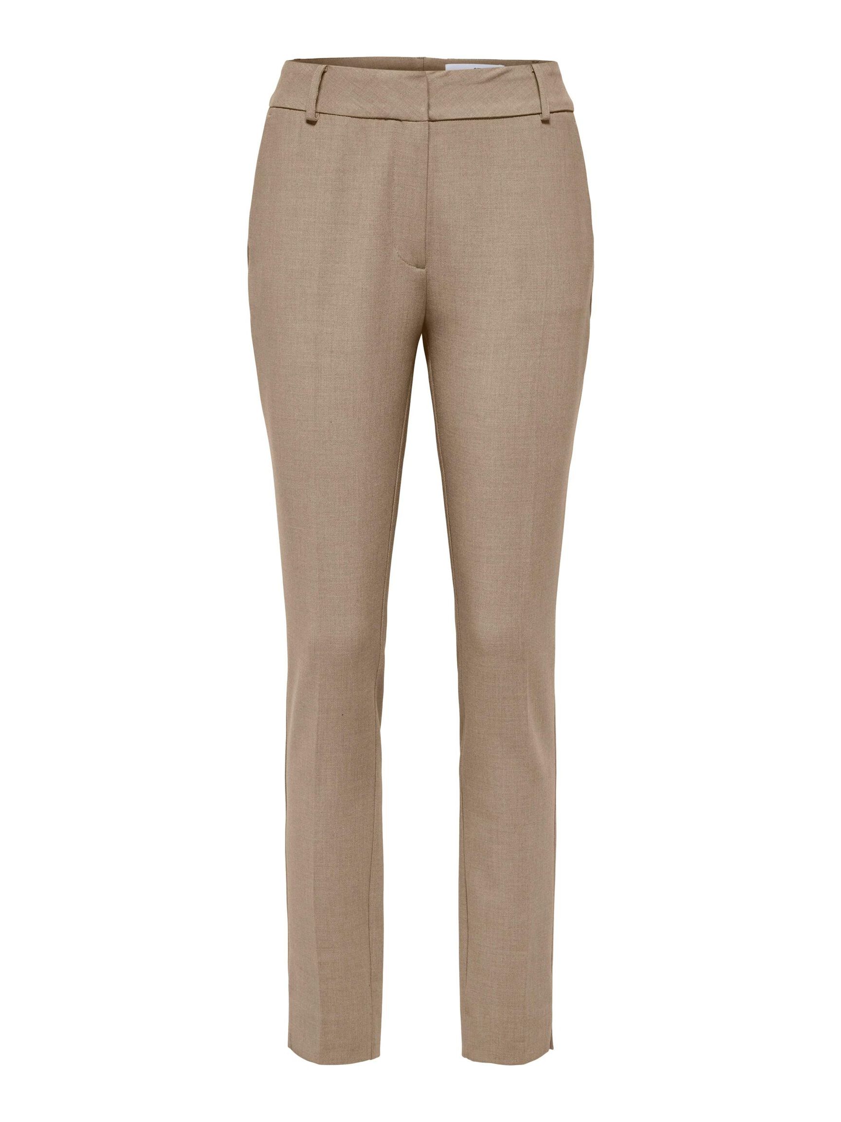 VISCOSE BLEND TROUSERS, Camel, highres