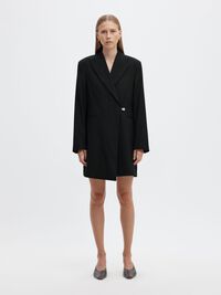 STRUCTURED BLAZER DRESS, Black, highres
