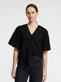 Selected GEBORDUURD OVERHEMD MET KORTE MOUWEN, Black, highres - 16096441_Black_003.jpg