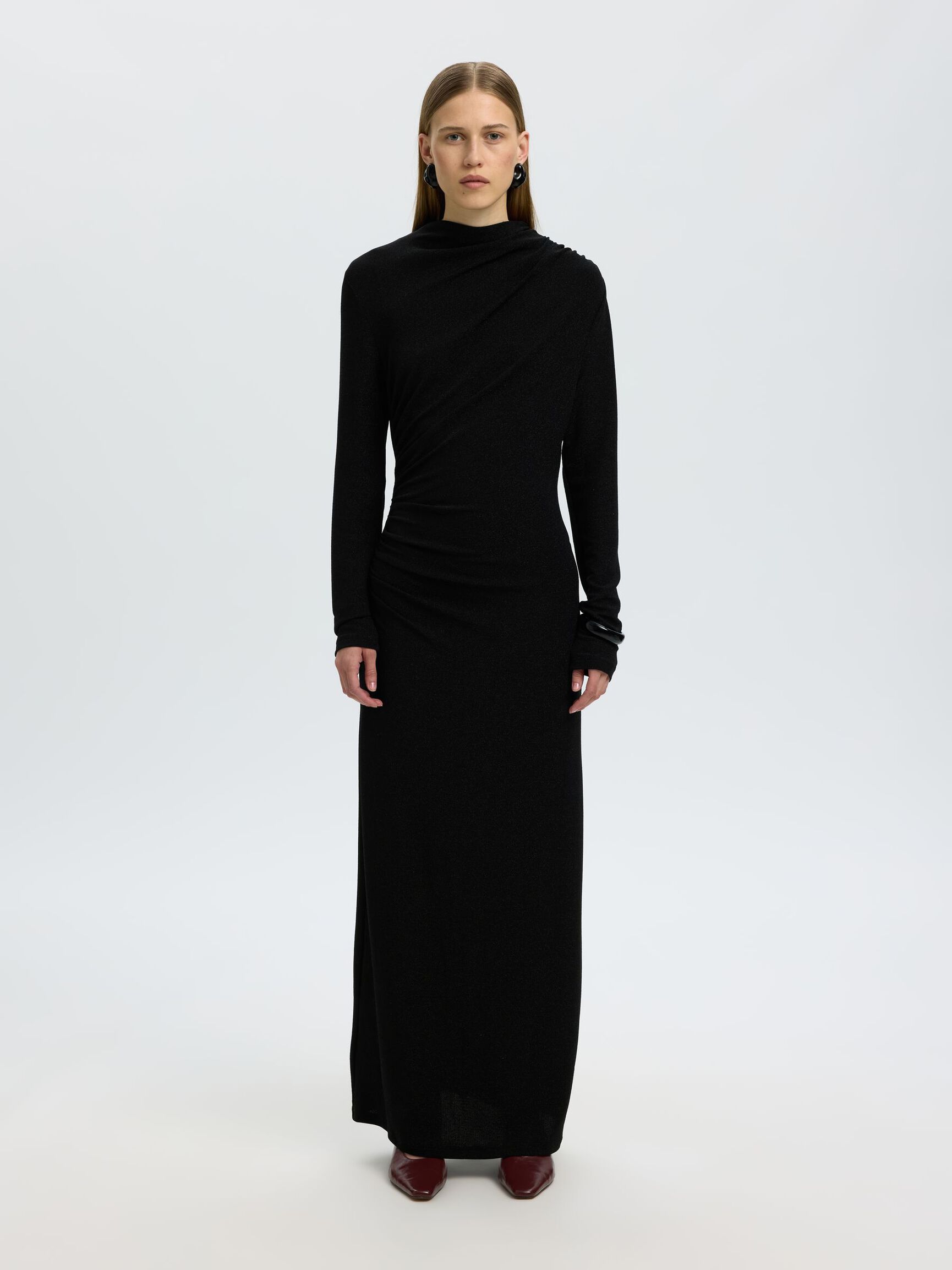 VESTITO LUNGO, Black, highres