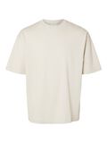 Selected LOOSE FIT T-SHIRT, Oatmeal, highres - 16094143_Oatmeal_001.jpg