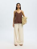 Selected SATIN SPAGHETTI STRAP TOP, Chestnut, highres - 16099173_Chestnut_008.jpg