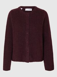 ULDBLANDING STRIKKET CARDIGAN, Fig, highres