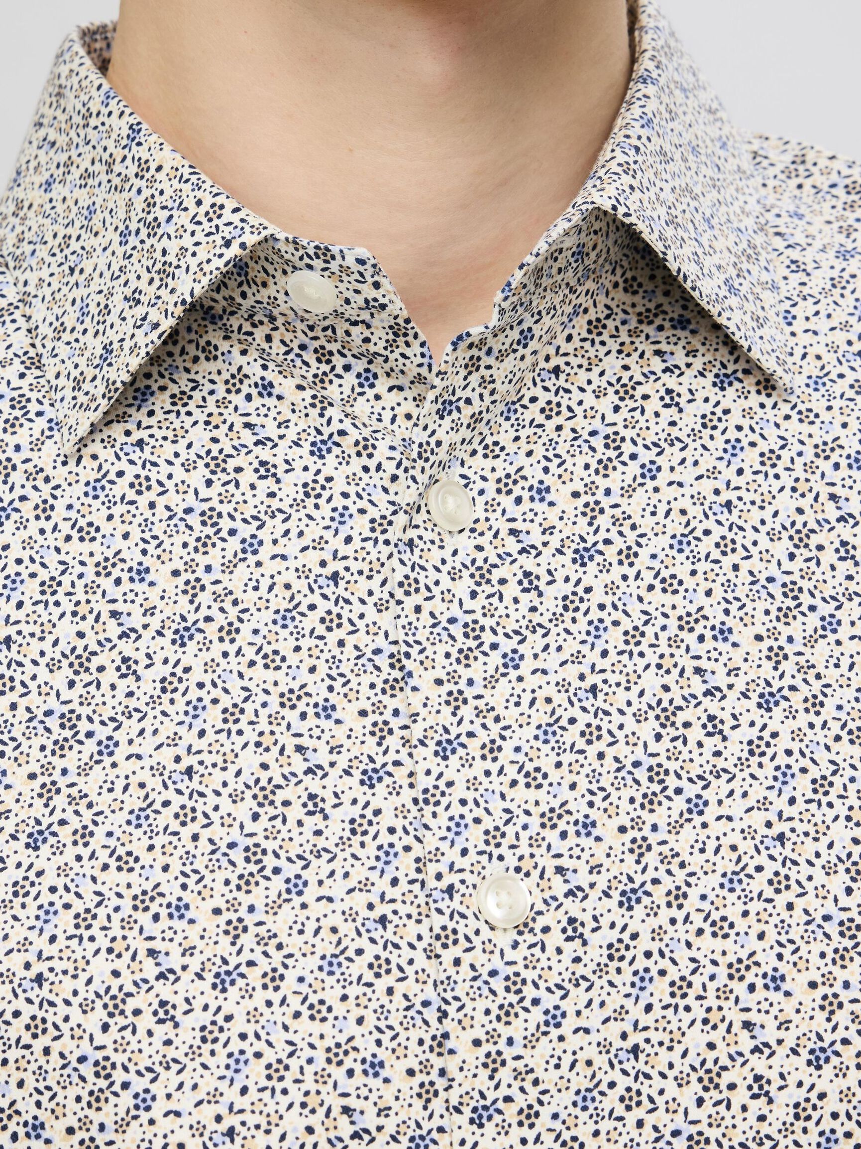 SLIM FIT SKJORTE, Egret, highres