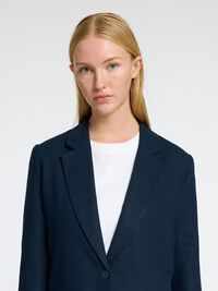 RELAXED FIT EINREIHIGER BLAZER, Dark Sapphire, highres