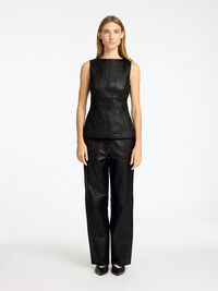 LEDER OBERTEIL, Black, highres