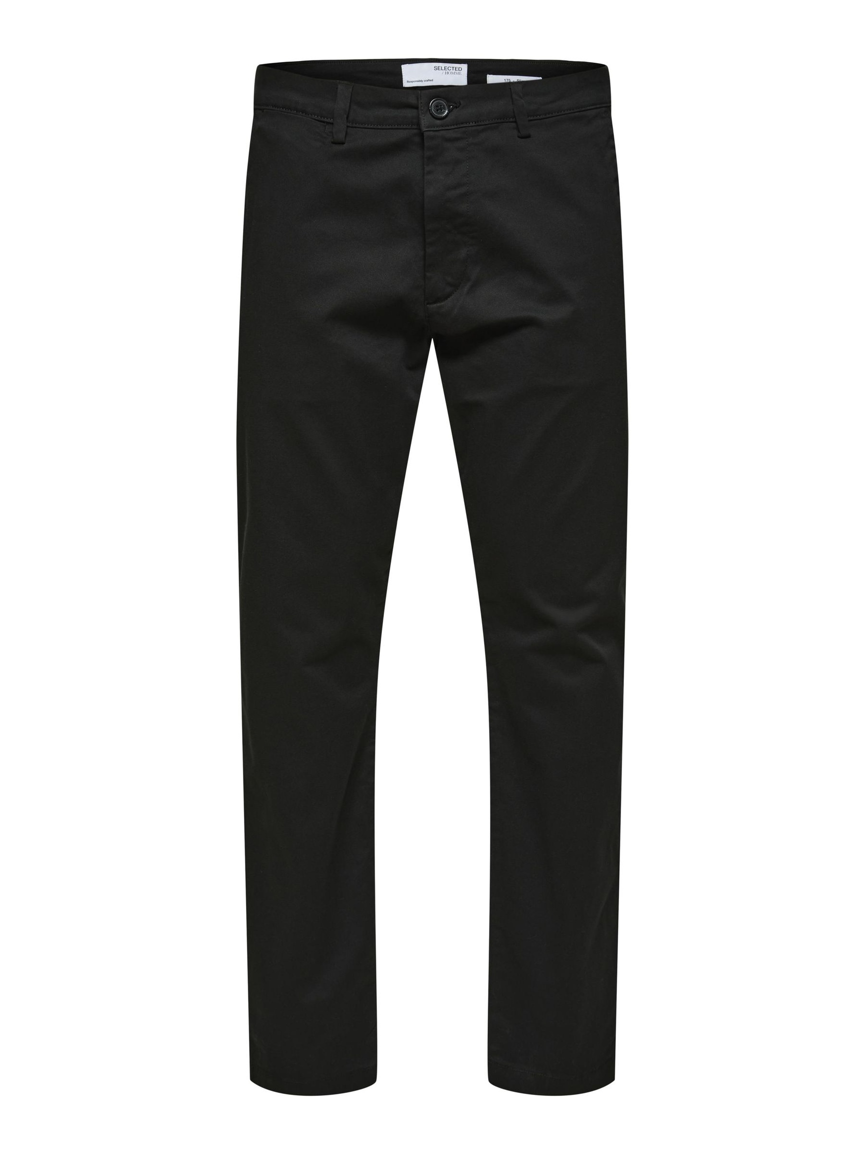 175 SLIM FIT FLEX CHINOS, Black, highres
