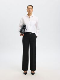 GEWEBTE HOSE, Black, highres