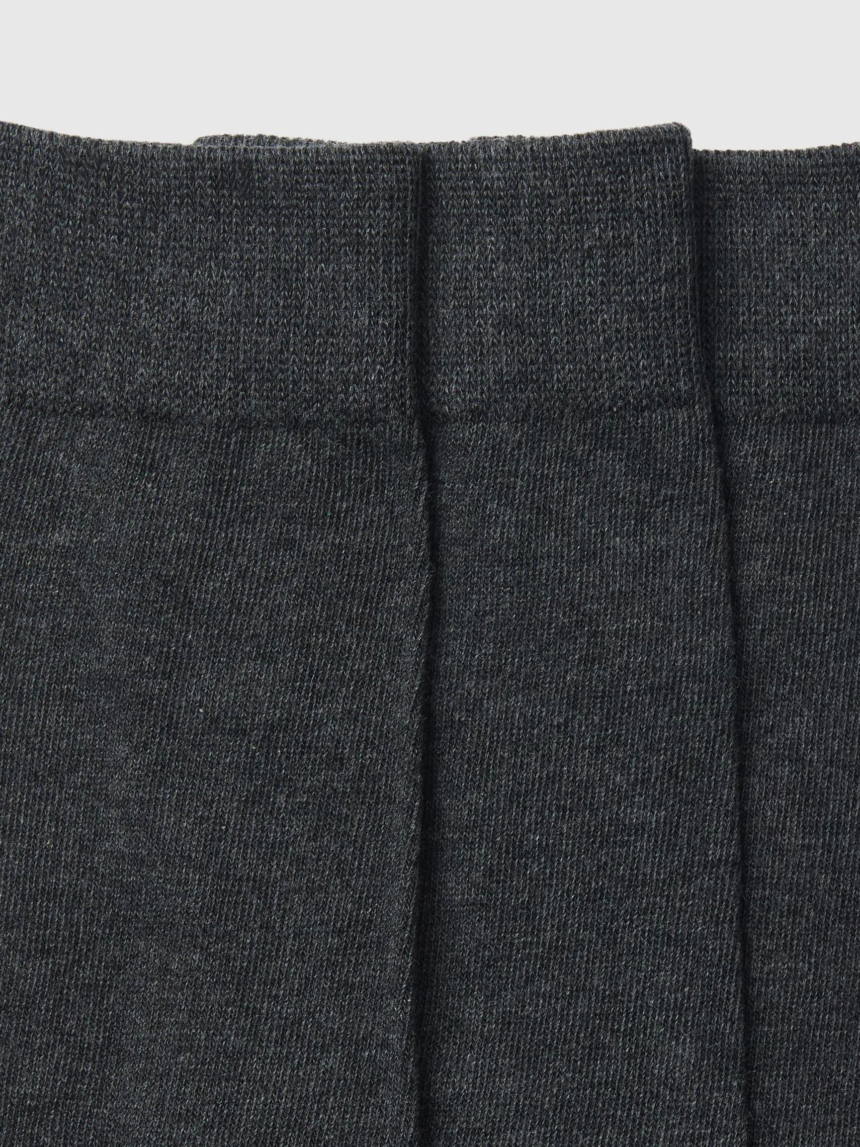 3-PAK STRØMPER, Dark Grey Melange, highres