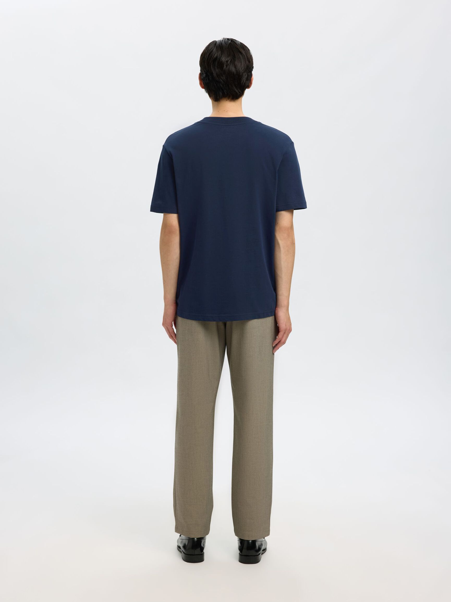 RELAXED FIT KURZARM T-SHIRT, Navy Blazer, highres