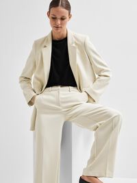 VISCOSE BLEND RELAXED BLAZER, Birch, highres