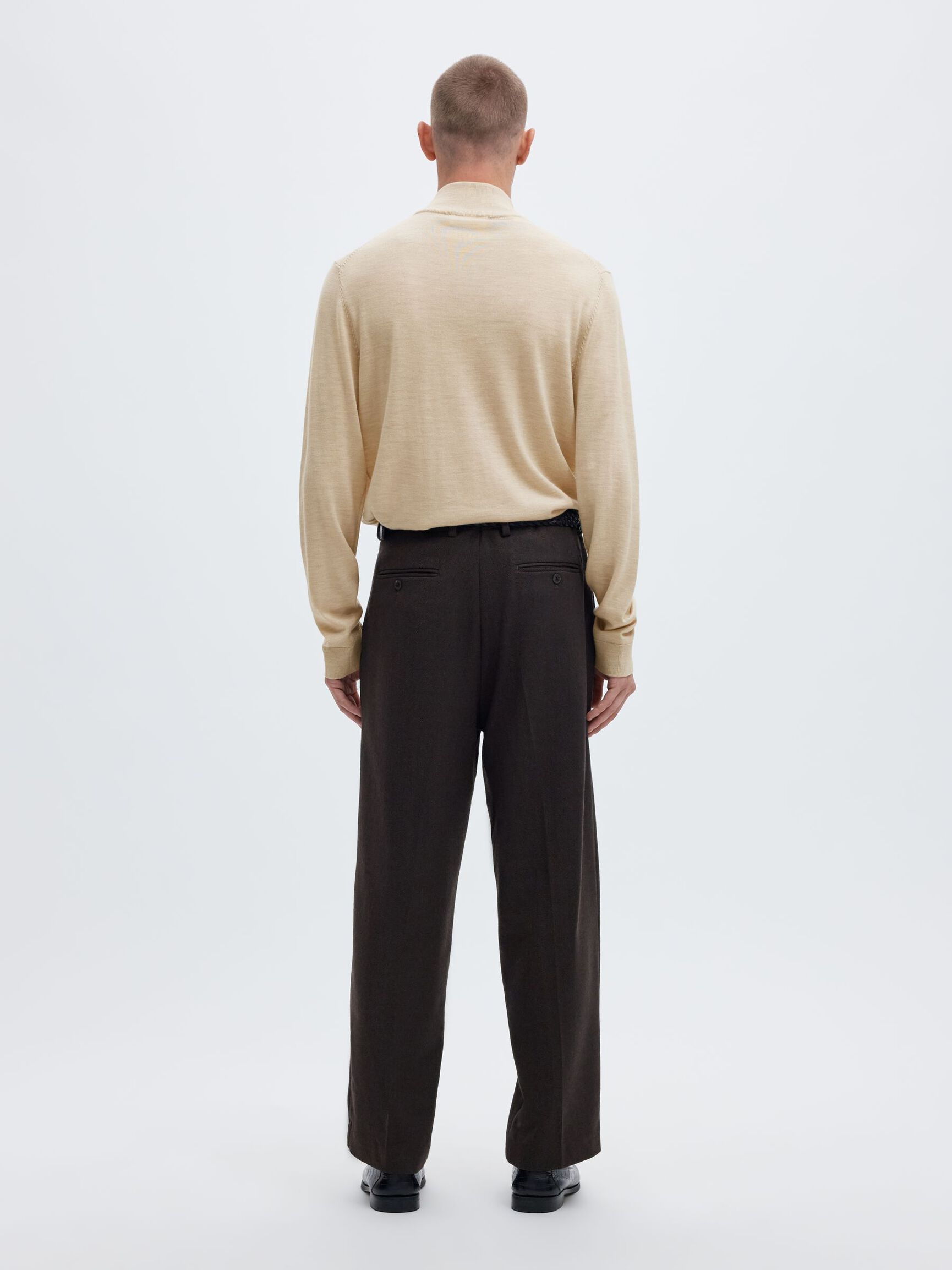 SWETER Z KRÓTKIM ZAMKIEM, Oatmeal, highres