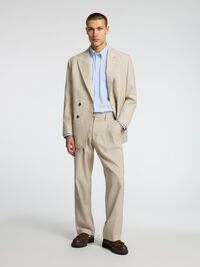 100% WOLL ZWEIREIHIGER BLAZER, Egret, highres