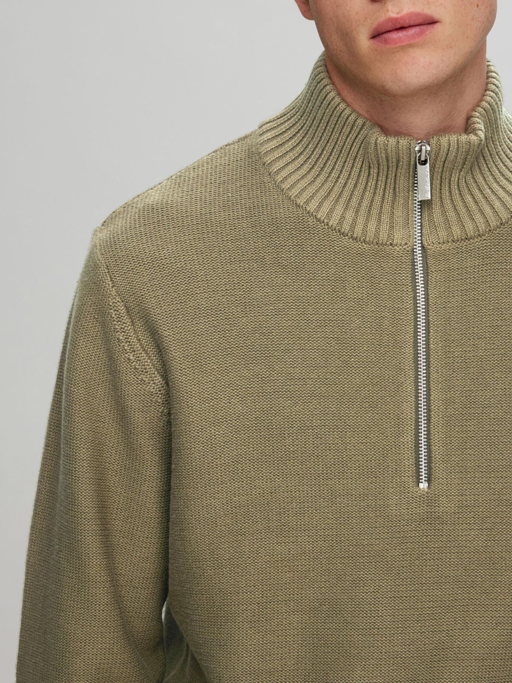 HALF-ZIP PULLOVER, Kalamata, highres