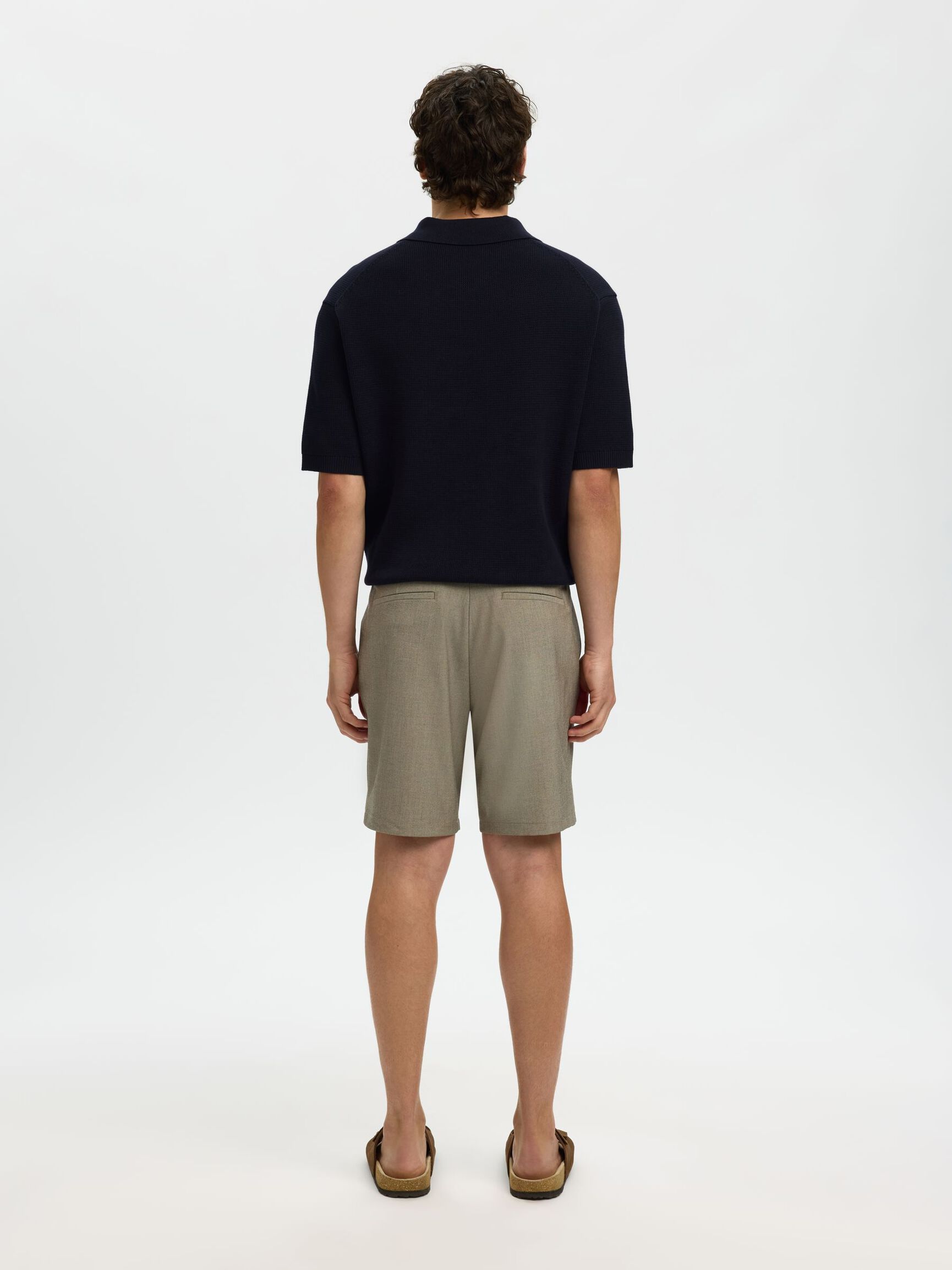 RELAXED FIT  KNITTED POLO SHIRT, Sky Captain, highres