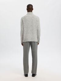 WOOL BLEND KNITTED PULLOVER, Moonstruck, highres