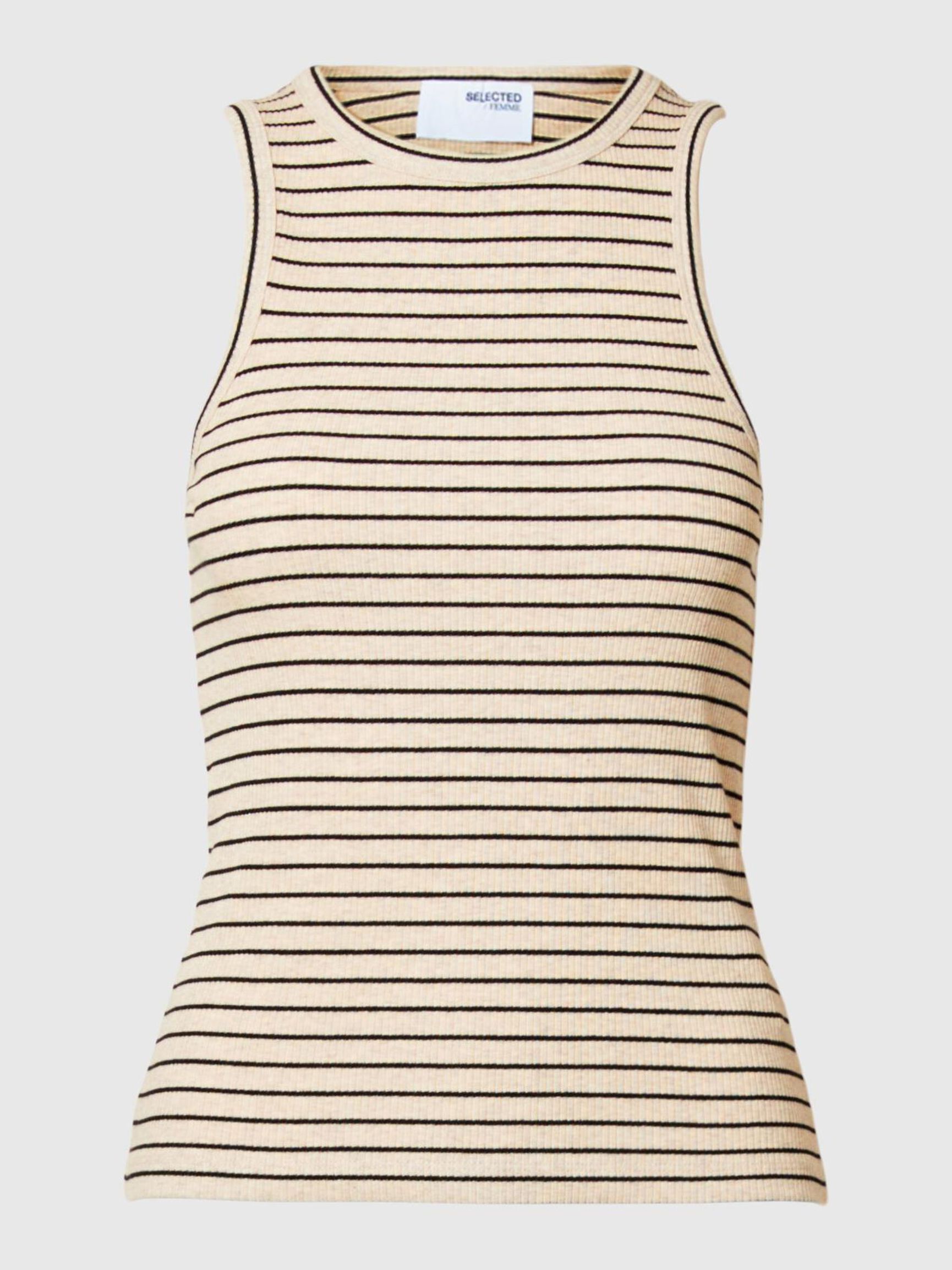 GESTREIFTE TANKTOP, Oatmeal, highres