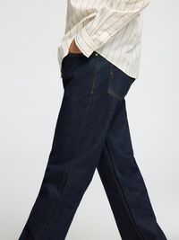 JEANSY O REGULARNYM FASONIE, Dark Blue Denim, highres