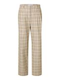 Selected LEINENMIX KARO HOSE MIT WEITEM BEIN, Bleached Sand, highres - 16099001_BleachedSand_1214360_001.jpg