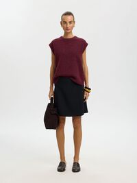 WOLMIX GEBREID GILET, Tawny Port, highres