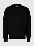 Selected 100% BAUMWOLL SWEATSHIRT, Black, highres - 16099829_Black_001.jpg