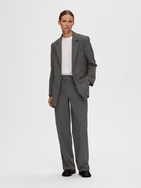 VISCOSEMIX RELAXED BLAZER, Dark Grey Melange, highres