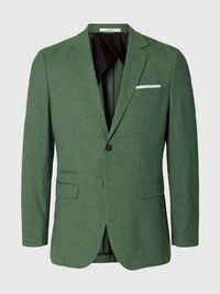 SLIM FIT SINGLE-BREASTED BLAZER, Olive Green, highres