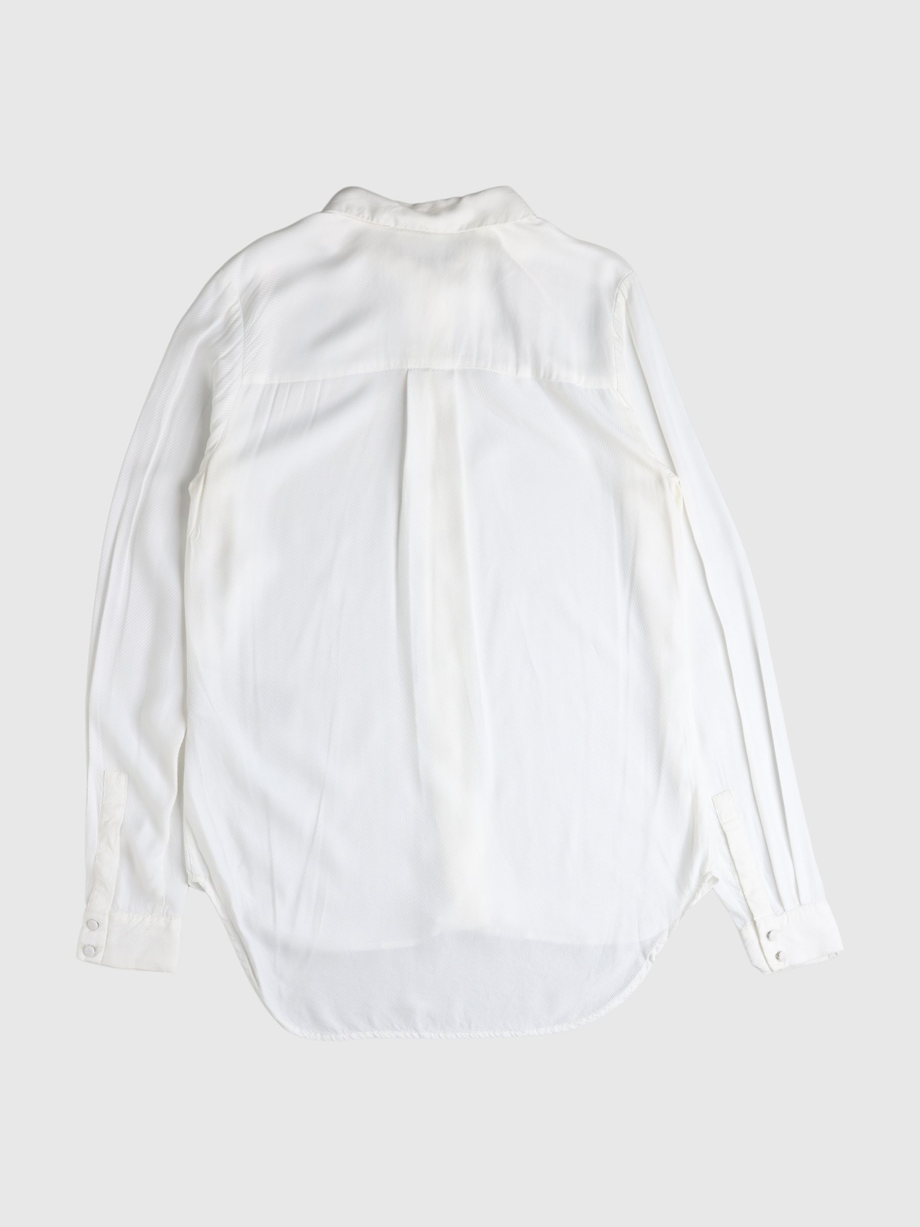 HIDDEN PLACKET SHIRT, Snow White, highres