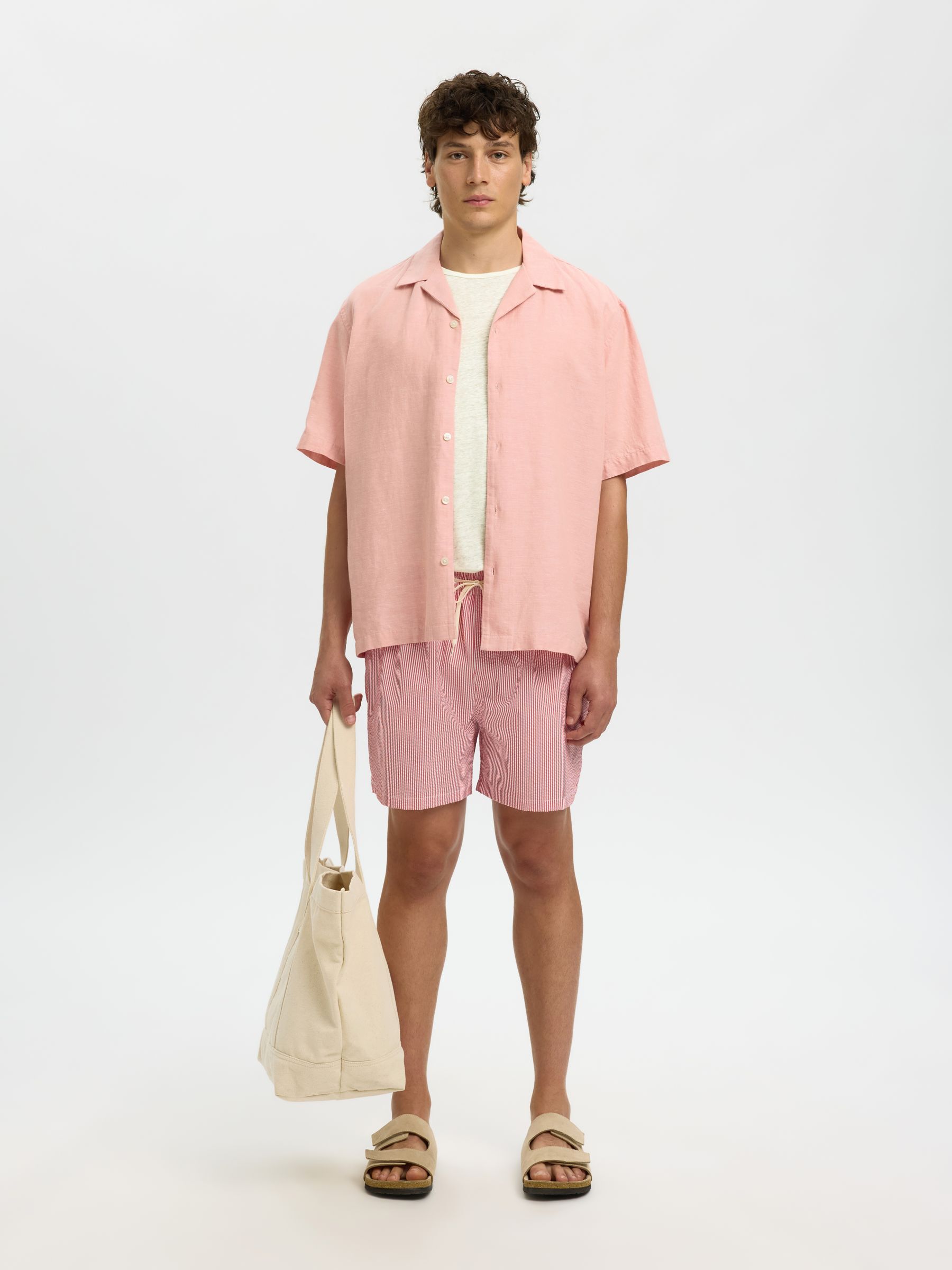 LIN T-SKJORTE, Egret, highres