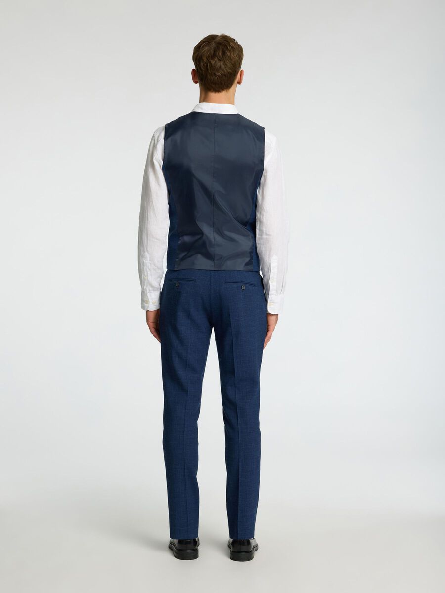 Selected SLIM FIT  WAISTCOAT, Dark Navy, highres - 16097514_DarkNavy_004.jpg