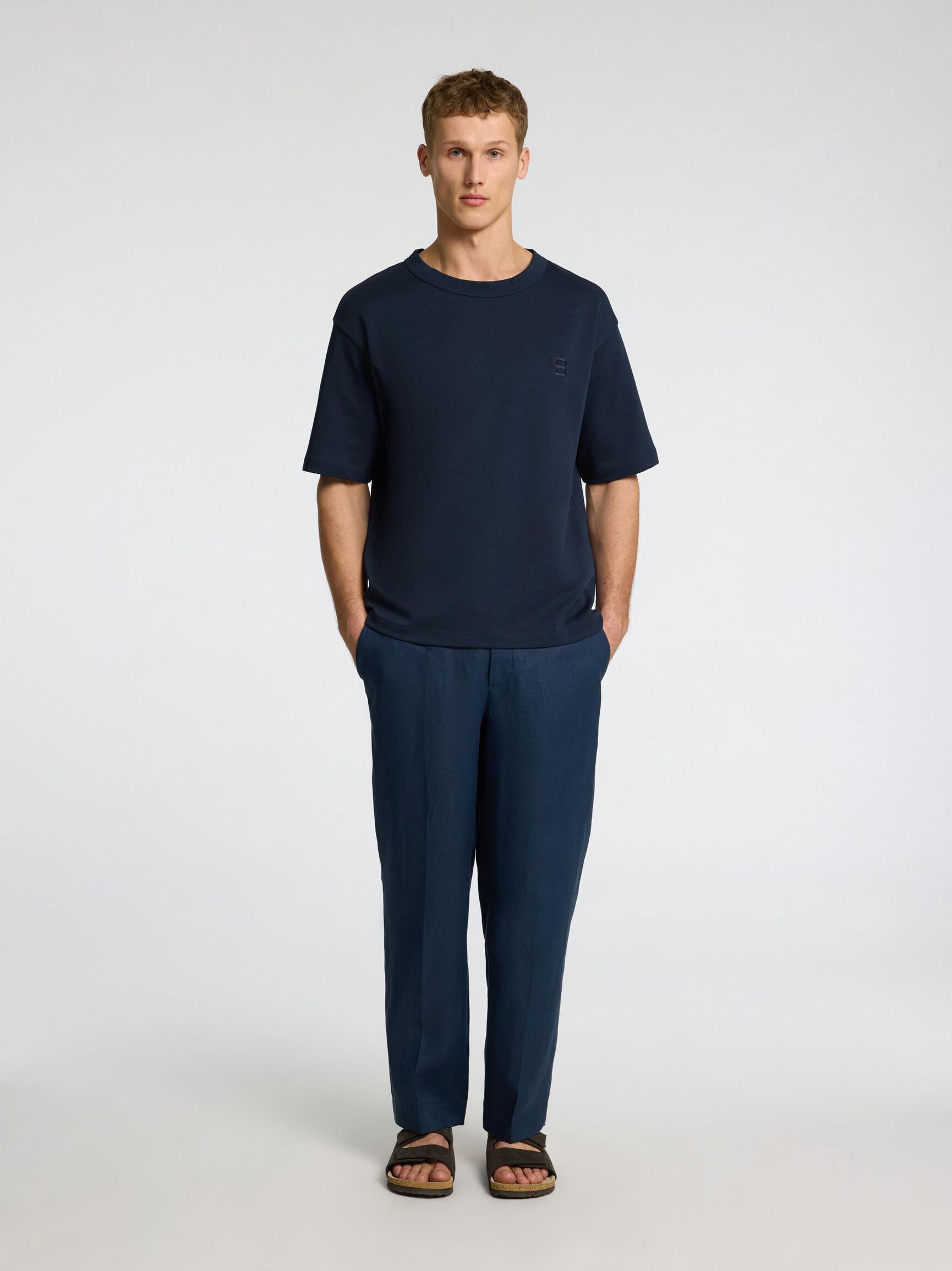 RELAXED FIT CREWNECK T-SHIRT, Outer Space, highres