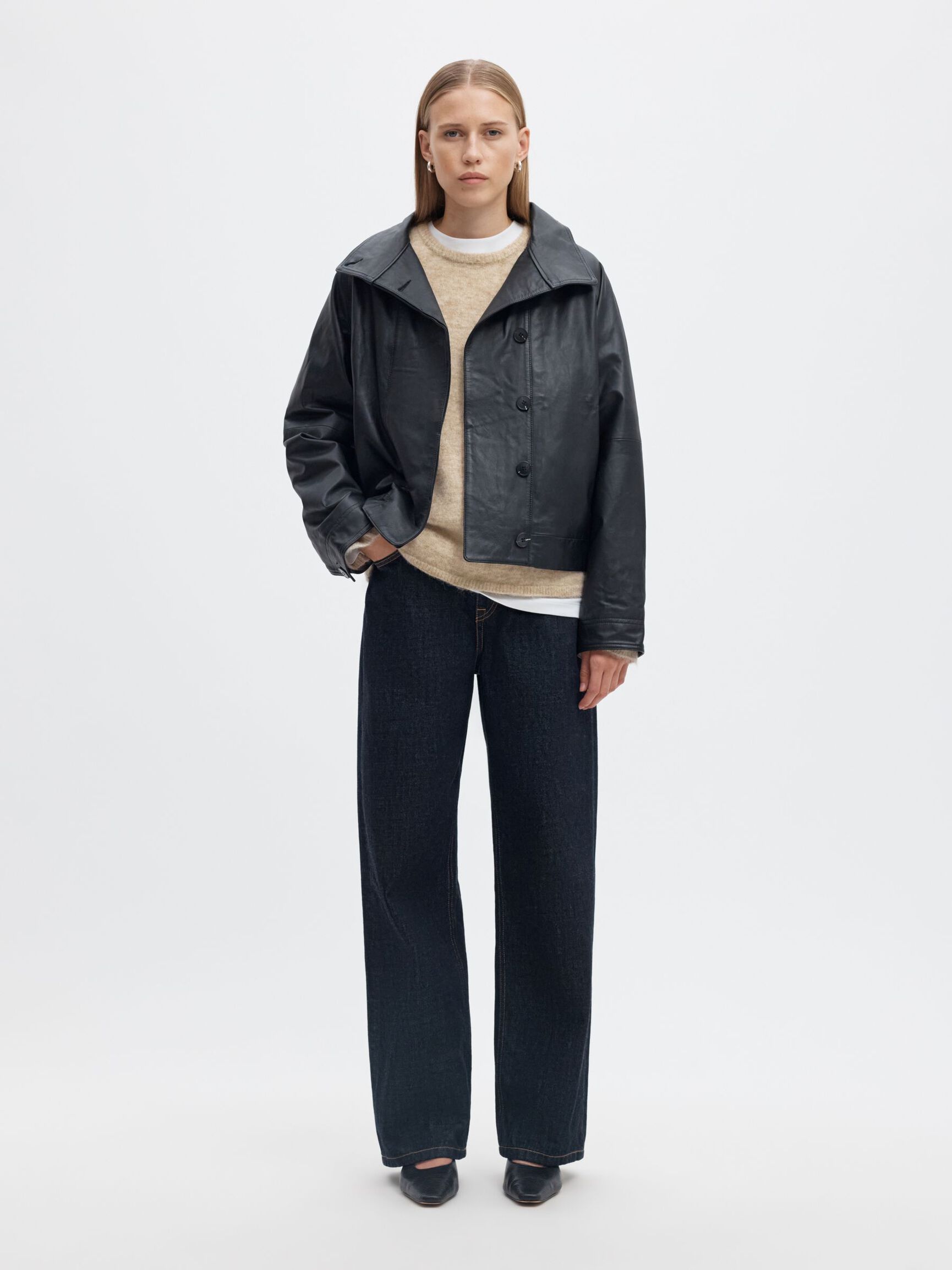 WOOL BLEND KNITTED JUMPER, Island Fossil, highres