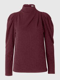 DRAPÉ TOP À MANCHES LONGUES, Zinfandel, highres