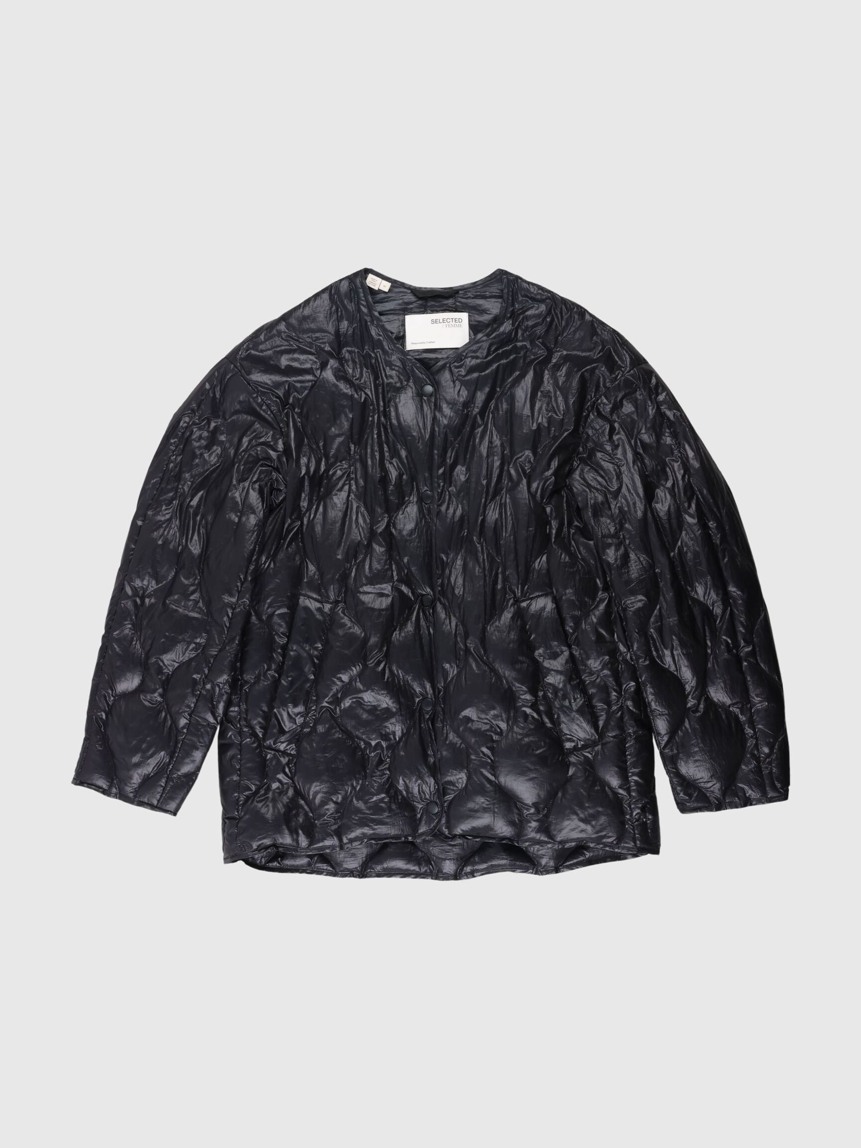 OVERSIZED RE:DOWN® QUILTED JACKET, Black, highres